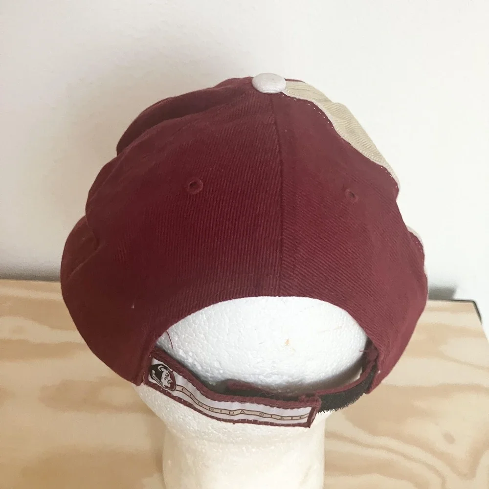 Florida State Seminoles Hat Cap Strap Back Mens Big Logo Red NCAA Football Twins